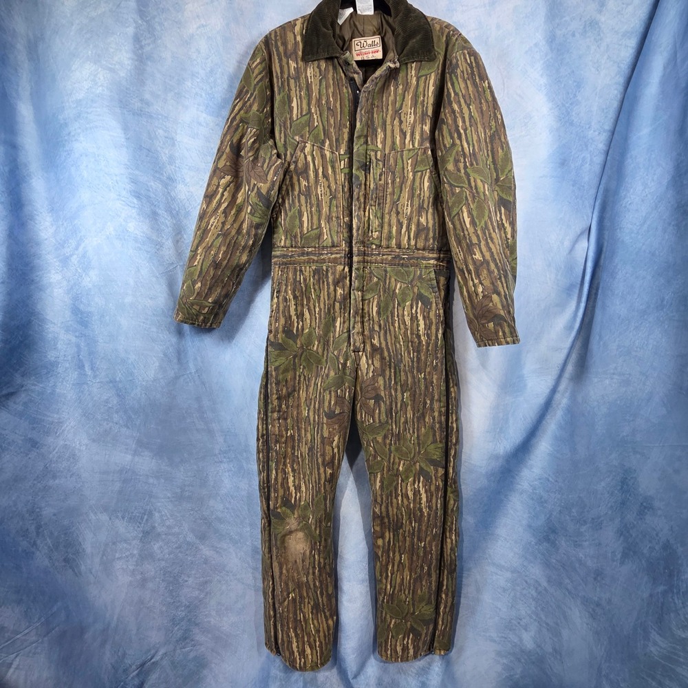 Vintage Walls Blizzard-Pruf Realtree Camo Insulated Coveralls Mens Medium Reg